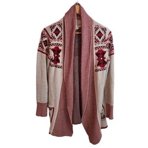 Between me & you Women's Aztec Open Front Cardigan Sweater